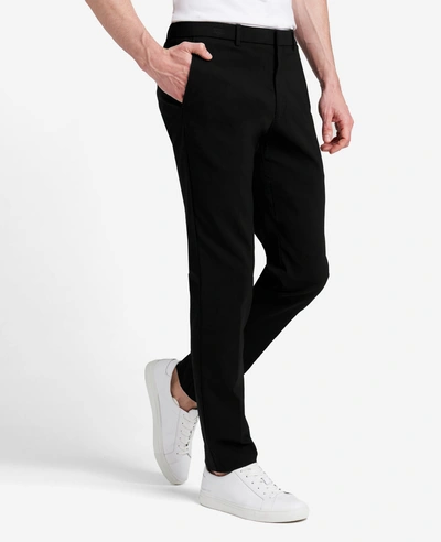Kenneth Cole Stretch Twill Regular-fit Flex Waistband Flat-front Pant In Black