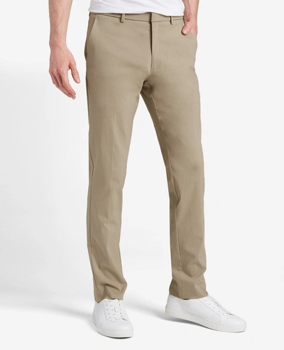 Kenneth Cole Stretch Twill Regular-fit Flex Waistband Flat-front Pant In Tan