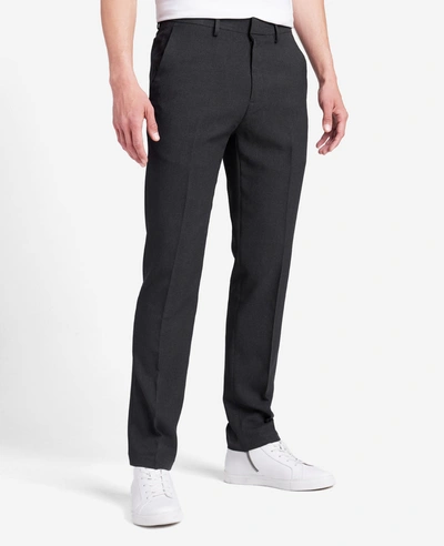 Kenneth Cole Reaction Tic Weave Slim Fit Dress Pant In Charcoal