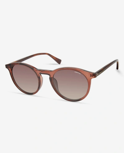 Kenneth Cole Round Sunglasses In Brown