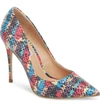 Steve Madden Daisie Pointy-toe Pump In Rainbow Multi