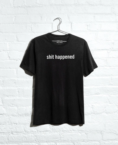 Kenneth Cole Site Exclusive! Shit Happened T-shirt In Black