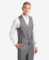 Kenneth Cole Ready Flex Slim-fit Suit Separate Vest In Light Grey