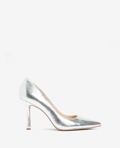Kenneth Cole Romi Heel In Silver Leather