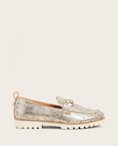 Gentle Souls Eugene Leather Lug Bit Loafer In Snake