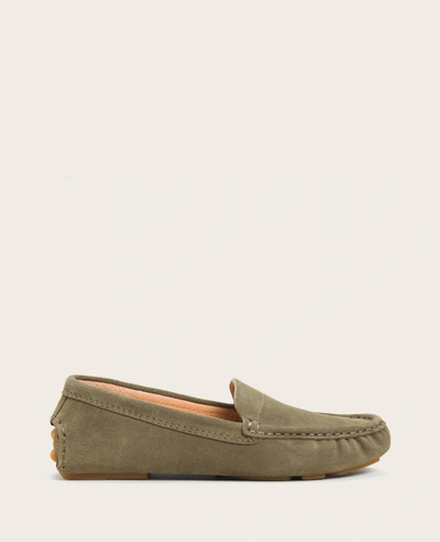 Gentle Souls Mina Suede Driver Loafer In Olive