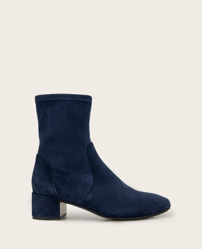 Gentle Souls Ella Leather Stretch Bootie In Navy