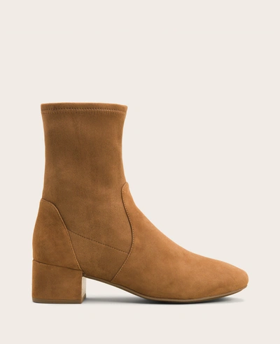 Gentle Souls Ella Leather Stretch Bootie In Cognac