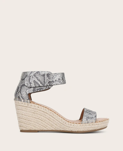 Gentle Souls Charli Ankle Strap In Pewter Snake