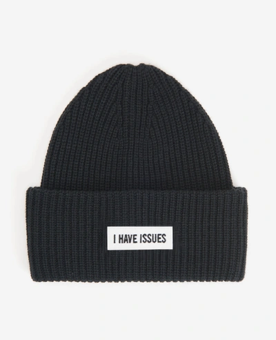 Kenneth Cole Site Exclusive! I Have Issues Beanie Hat In Black