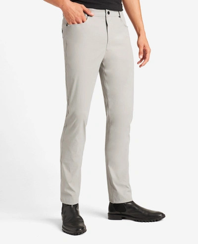 Kenneth Cole Water-resistant Flexible 5-pocket Pant In Light Grey