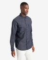 Kenneth Cole Slim-fit Organic Stretch Denim Shirt In Deep Indigo