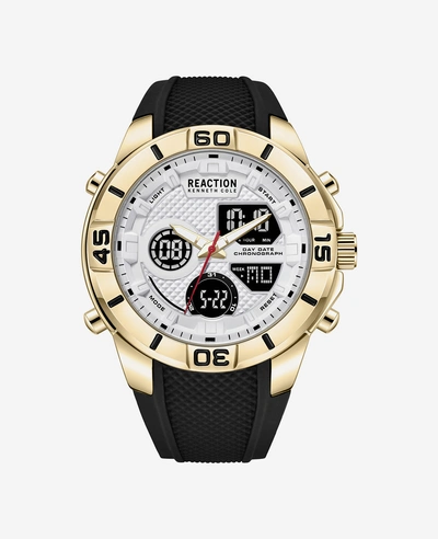 Reaction Kenneth Cole Analog And Digital Watch With Black Silicone Strap By Kenneth Cole