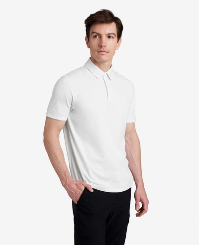 Kenneth Cole Essential Stretch Knit Polo In White