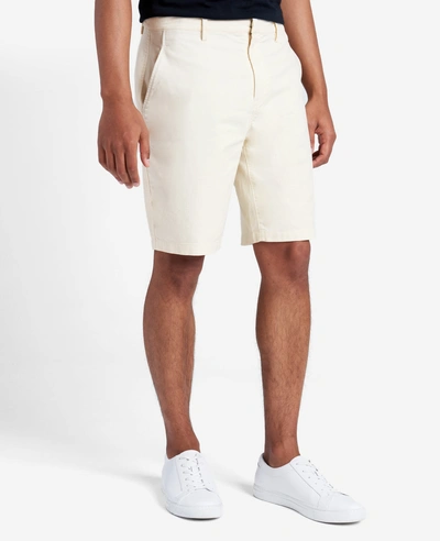 Kenneth Cole Stretch Tailored Shorts Pant In Off White