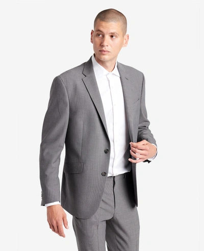 Kenneth Cole Slim-fit Stretch Suit Separate Jacket In Silver