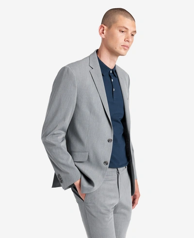Kenneth Cole Slim-fit Stretch Suit Separate Jacket In Light Grey