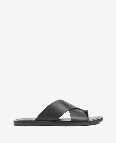 Kenneth Cole Ideal Leather Slide Sandal In Black