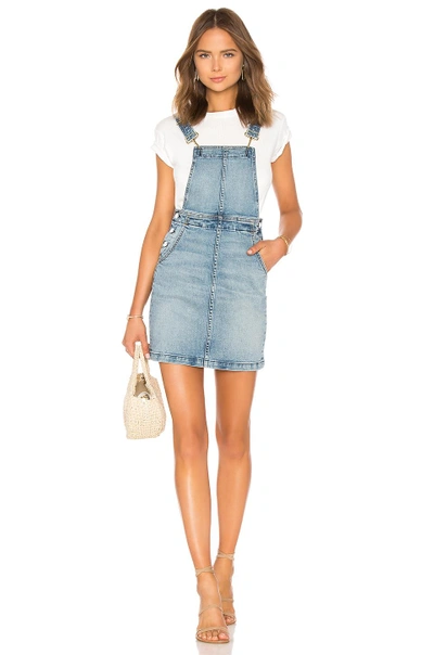 Father's Daughter Gail Overall Dress In Blue. In Salt