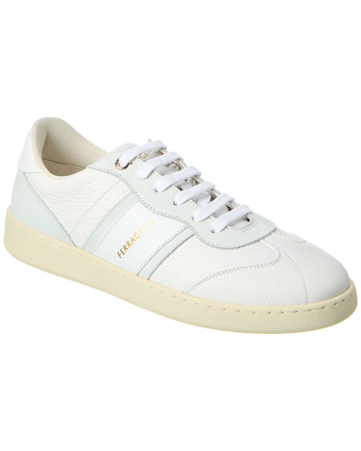 Ferragamo Achille Leather Sneaker In White