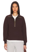 Varley Roeder Half-zip Midlayer In Brown
