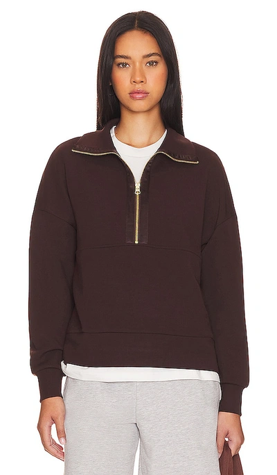 Varley Roeder Half-zip Midlayer In Coffee Bean