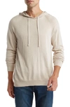 14th & Union 14th And Union Cotton Cashmere Trim Fit Sweater Hoodie In Ivory Sand Heather