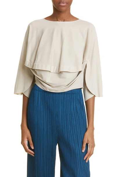 Issey Miyake A-poc Roar Layered Top In Greige