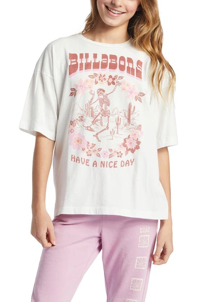 Billabong Kids' Have A Nice Day Cotton Graphic T-shirt In Salt Crystal