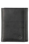 Johnston & Murphy Rhodes Leather Wallet In Black Full Grain Leather