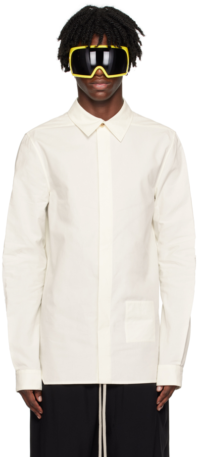 Rick Owens Office Cotton-poplin Shirt In 11 Milk