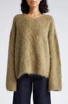 Totême Alpaca Knit Boxy Sweater In Marsh