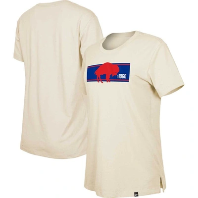 New Era Tan Buffalo Bills Third Down Historic T-shirt In Cream