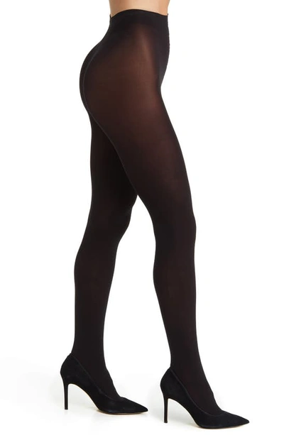 Oroblu Double Face Opaque Reversible Tights In Black-bordeaux