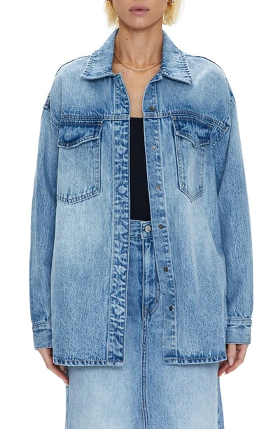 Pistola Mandy Oversize Shacket In Skylark
