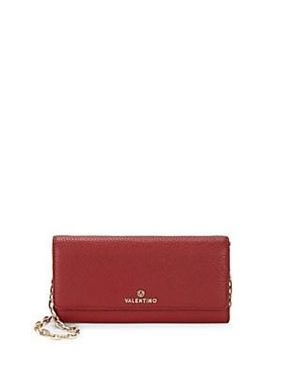 Valentino By Mario Valentino Juniper Dollaro Leather Convertible Clutch In Red ModeSens