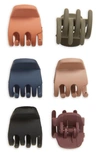 Tasha Assorted 6-pack Resin Jaw Hair Clips In Tort