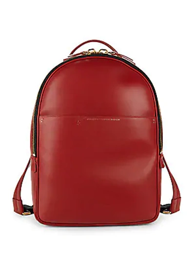 Giuseppe Zanotti Basic Leather Backpack In Red
