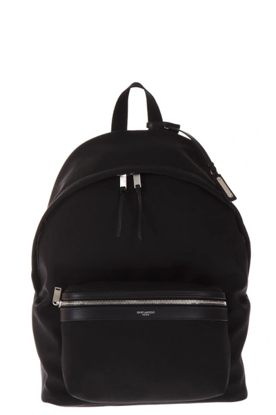 Saint Laurent City Black Nylon & Leather Backpack