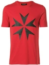 Neil Barrett Star Printed Cotton Jersey T-shirt In Red