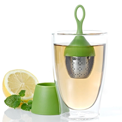 Ad Hoc Floatea Floating Tea Infuser With Stand In Green