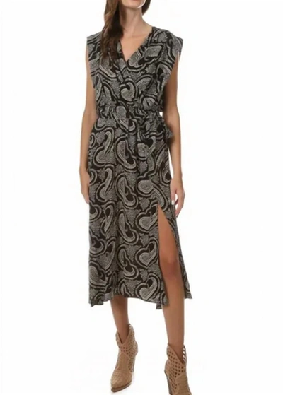Bishop + Young Aeries Wrap Dress V Neck In Paisley In Multi