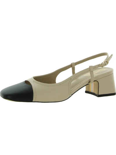 Sam Edelman Tarra Womens Cut-out Square Toe Slingback Heels In Multi