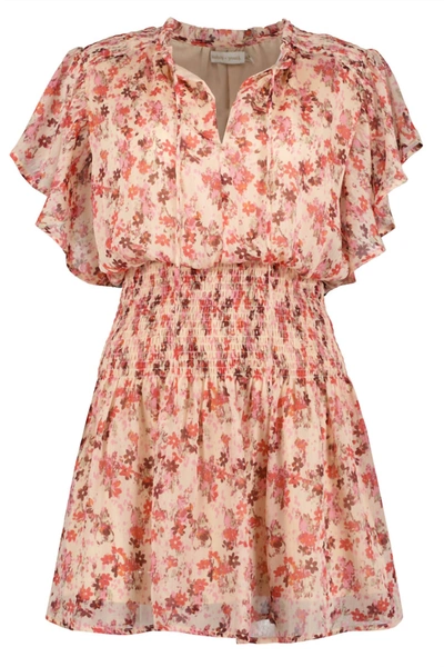 Bishop + Young Lana Flutter Sleeve Dress In Meadow In Multi
