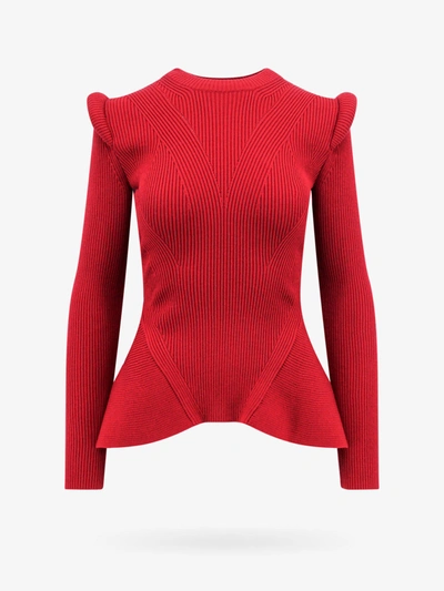 Alexander Mcqueen Sweater In Red