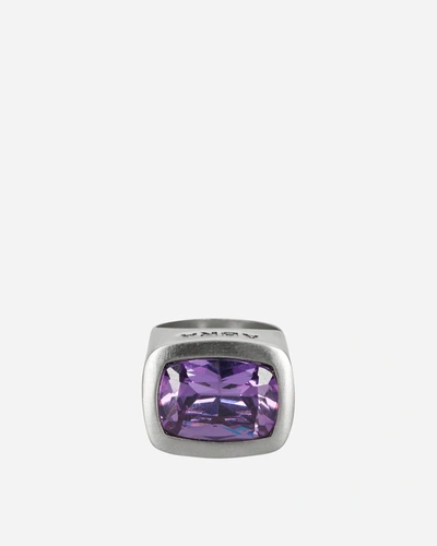 Abra Stone Ring Silver / In Purple
