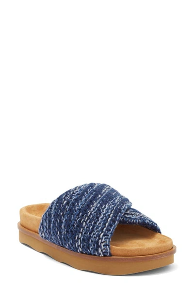 Chloé Wavy Slide Sandal In Multicolor Blue 1