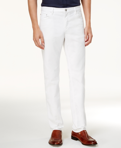 Michael Kors Men's Parker Slim-fit Stretch Jeans In White