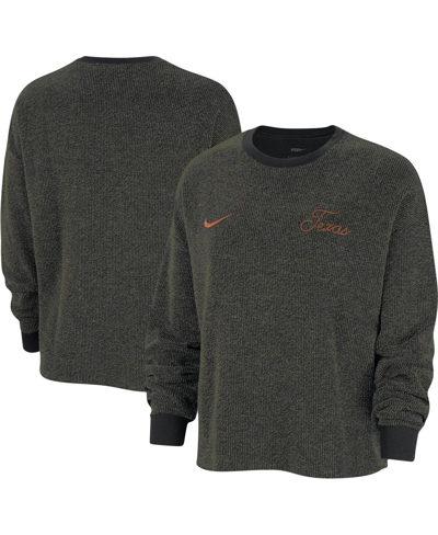 Nike Women's  Black Alabama Crimson Tide Yoga Script Pullover Sweatshirt