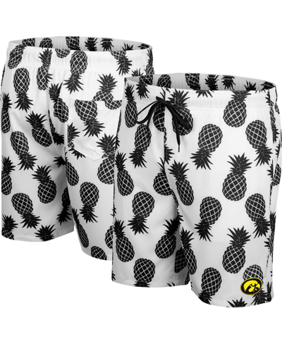 Colosseum Men's  White Purdue Boilermakers Pineapples Swim Shorts